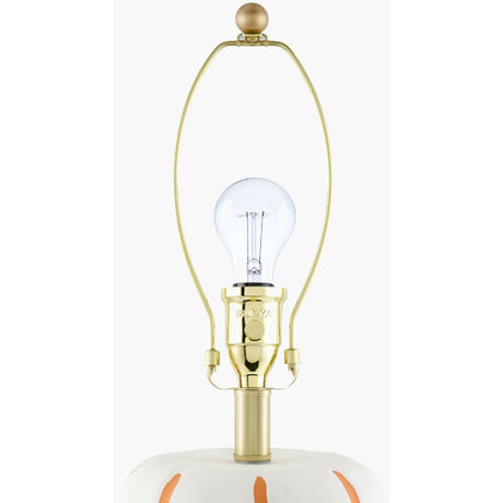 Modern European furniture - Scalloped White Linen Table Lamp - www.oroa.com