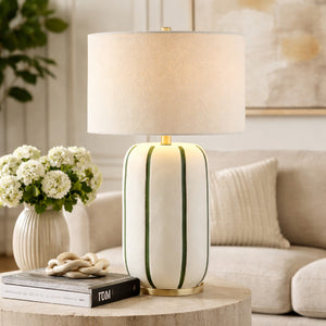   Modern European furniture - Line Painted Ceramic Table Lamp - www.oroa.com | Oroa.com
