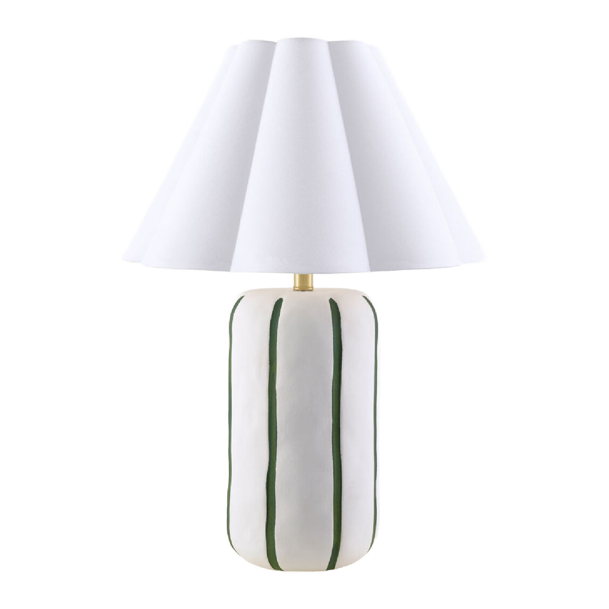   Modern European furniture - Scalloped White Linen Table Lamp - www.oroa.com | Oroa.com
