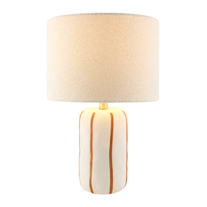   Modern European furniture - Lined Ceramic Linen Table Lamp - www.oroa.com | Oroa.com