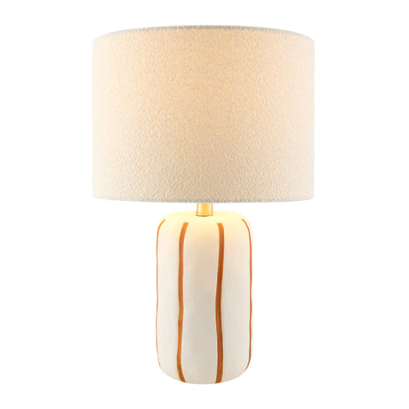   Modern European furniture - Lined Ceramic Linen Table Lamp - www.oroa.com | Oroa.com