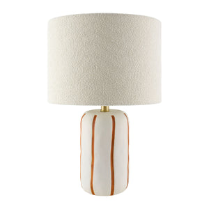   Modern European furniture - Lined Ceramic Linen Table Lamp - www.oroa.com | Oroa.com