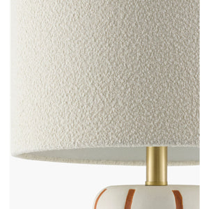   Modern European furniture - Lined Ceramic Linen Table Lamp - www.oroa.com | Oroa.com