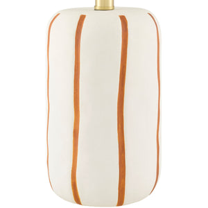   Modern European furniture - Lined Ceramic Linen Table Lamp - www.oroa.com | Oroa.com