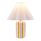 Modern European furniture - Ceramic Scalloped Linen Table Lamp - www.oroa.com