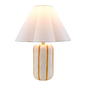   Modern European furniture - Ceramic Scalloped Linen Table Lamp - www.oroa.com | Oroa.com