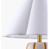 Modern European furniture - Ceramic Scalloped Linen Table Lamp - www.oroa.com