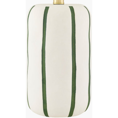 Modern European furniture - Lined Ceramic Linen Table Lamp - www.oroa.com