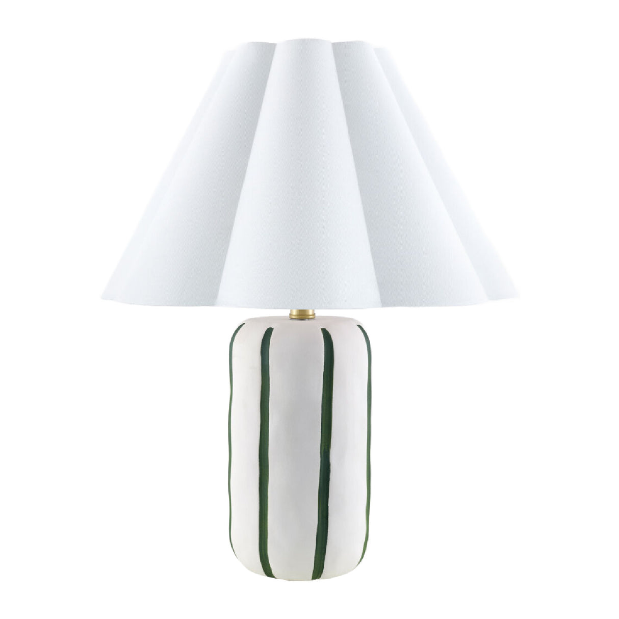   Modern European furniture - Ceramic Scalloped Linen Table Lamp - www.oroa.com | Oroa.com