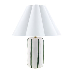   Modern European furniture - Ceramic Scalloped Linen Table Lamp - www.oroa.com | Oroa.com