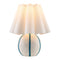Modern European furniture - Lined Round Ceramic Table Lamp - www.oroa.com
