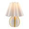 Modern European furniture - Lined Round Ceramic Table Lamp - www.oroa.com