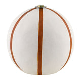 Modern European furniture - Lined Round Ceramic Table Lamp - www.oroa.com