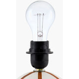 Modern European furniture - Lined Round Ceramic Table Lamp - www.oroa.com