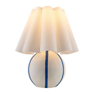   Modern European furniture - Lined Round Ceramic Table Lamp - www.oroa.com | Oroa.com