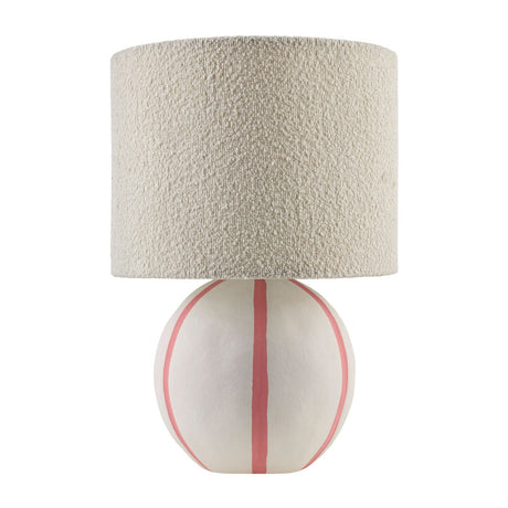 Modern European furniture - Round Lined Ceramic Table Lamp - www.oroa.com