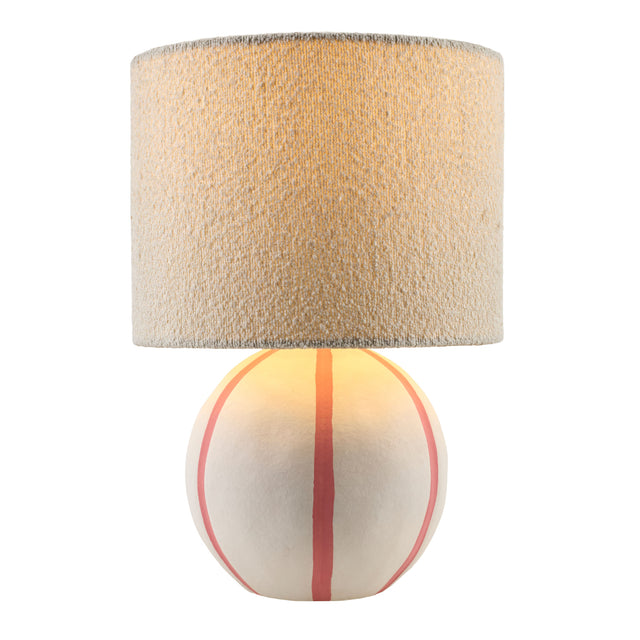 Modern European furniture - Round Lined Ceramic Table Lamp - www.oroa.com