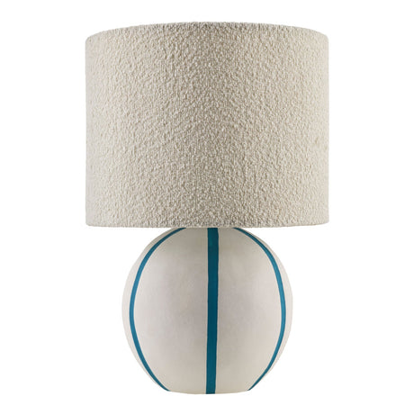 Modern European furniture - Round Lined Ceramic Table Lamp - www.oroa.com