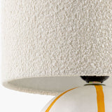 Modern European furniture - Round Lined Ceramic Table Lamp - www.oroa.com