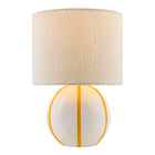 Modern European furniture - Round Lined Ceramic Table Lamp - www.oroa.com