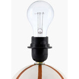 Modern European furniture - Round Lined Ceramic Table Lamp - www.oroa.com