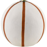 Modern European furniture - Round Lined Ceramic Table Lamp - www.oroa.com