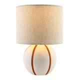 Modern European furniture - Round Lined Ceramic Table Lamp - www.oroa.com