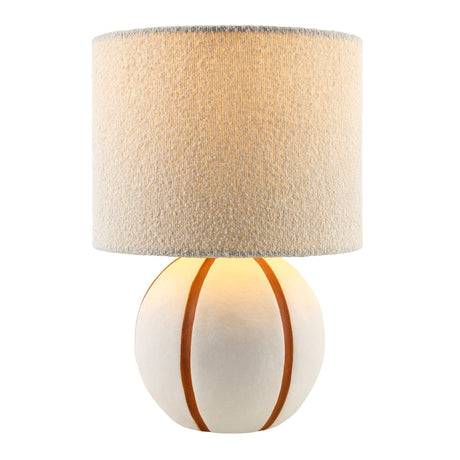 Modern European furniture - Round Lined Ceramic Table Lamp - www.oroa.com