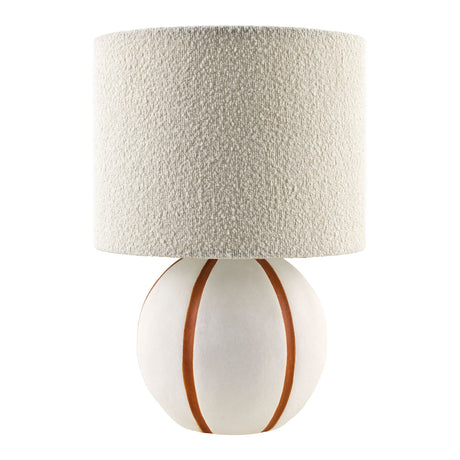 Modern European furniture - Round Lined Ceramic Table Lamp - www.oroa.com