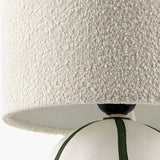 Modern European furniture - Round Lined Ceramic Table Lamp - www.oroa.com
