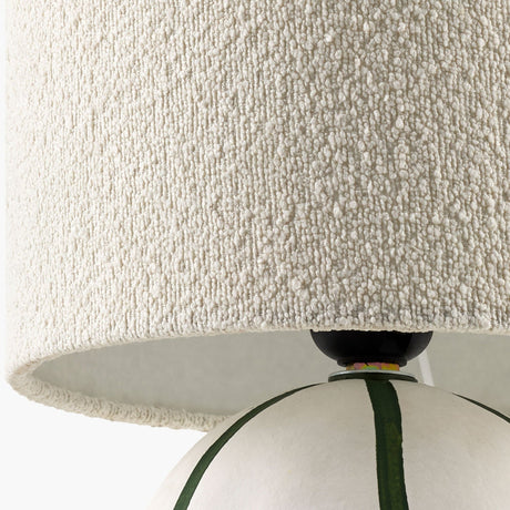 Modern European furniture - Round Lined Ceramic Table Lamp - www.oroa.com