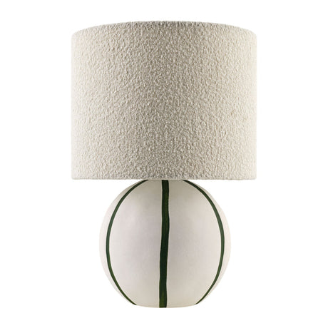 Modern European furniture - Round Lined Ceramic Table Lamp - www.oroa.com