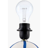 Modern European furniture - Round Lined Ceramic Table Lamp - www.oroa.com