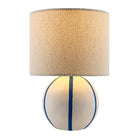 Modern European furniture - Round Lined Ceramic Table Lamp - www.oroa.com