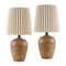 Modern European furniture - Fluted Linen Table Lamp Set (2) - www.oroa.com