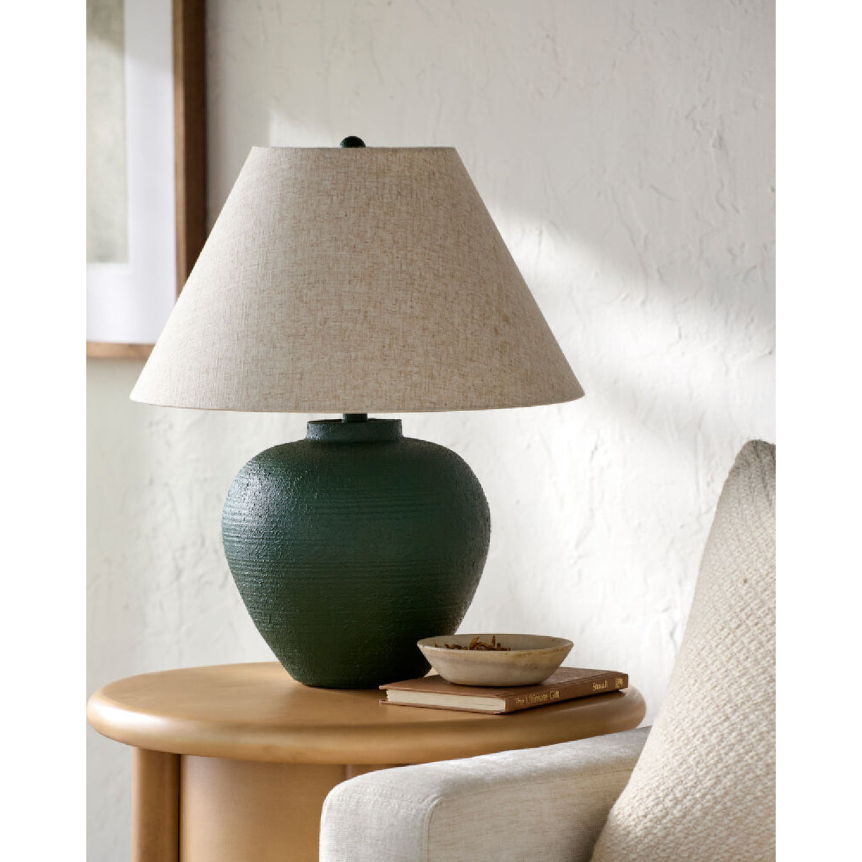   Empire Linen Shade Table Lamp | Oroa.com
