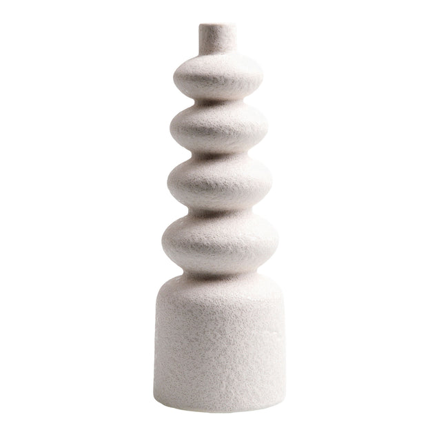 Modern European furniture - White Ceramic Layered Vase - www.oroa.com