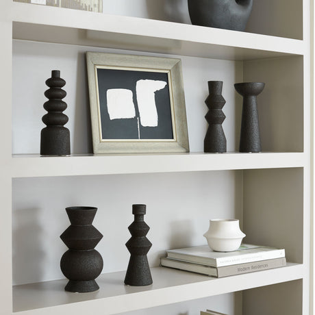   Black Ceramic Geometrical Vase Set (5) | Oroa.com