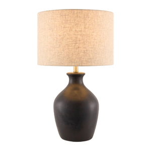   Linen Drum Shade Table Lamp | Oroa.com