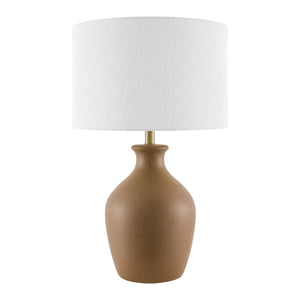   Linen Drum Shade Table Lamp | Oroa.com