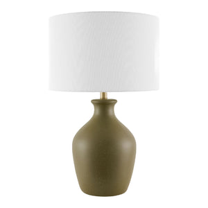   Linen Drum Shade Table Lamp | Oroa.com