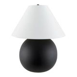Modern European furniture - Black Round Ceramic Table Lamp - www.oroa.com