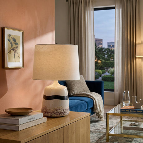   Modern European furniture - Brown Speckled Ceramic Table Lamp - www.oroa.com | Oroa.com