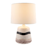 Modern European furniture - Brown Speckled Ceramic Table Lamp - www.oroa.com