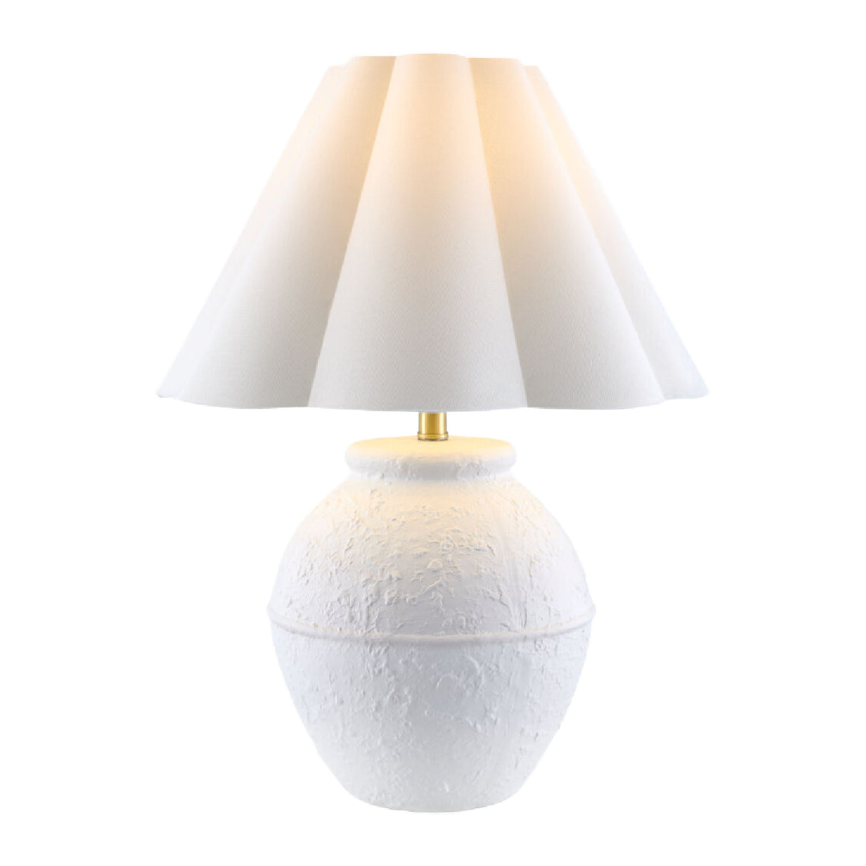   Scallop Folded Linen Table Lamp | Oroa.com