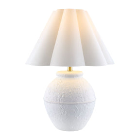 Modern European furniture - Scallop Folded Linen Table Lamp - www.oroa.com