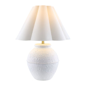   Scallop Folded Linen Table Lamp | Oroa.com
