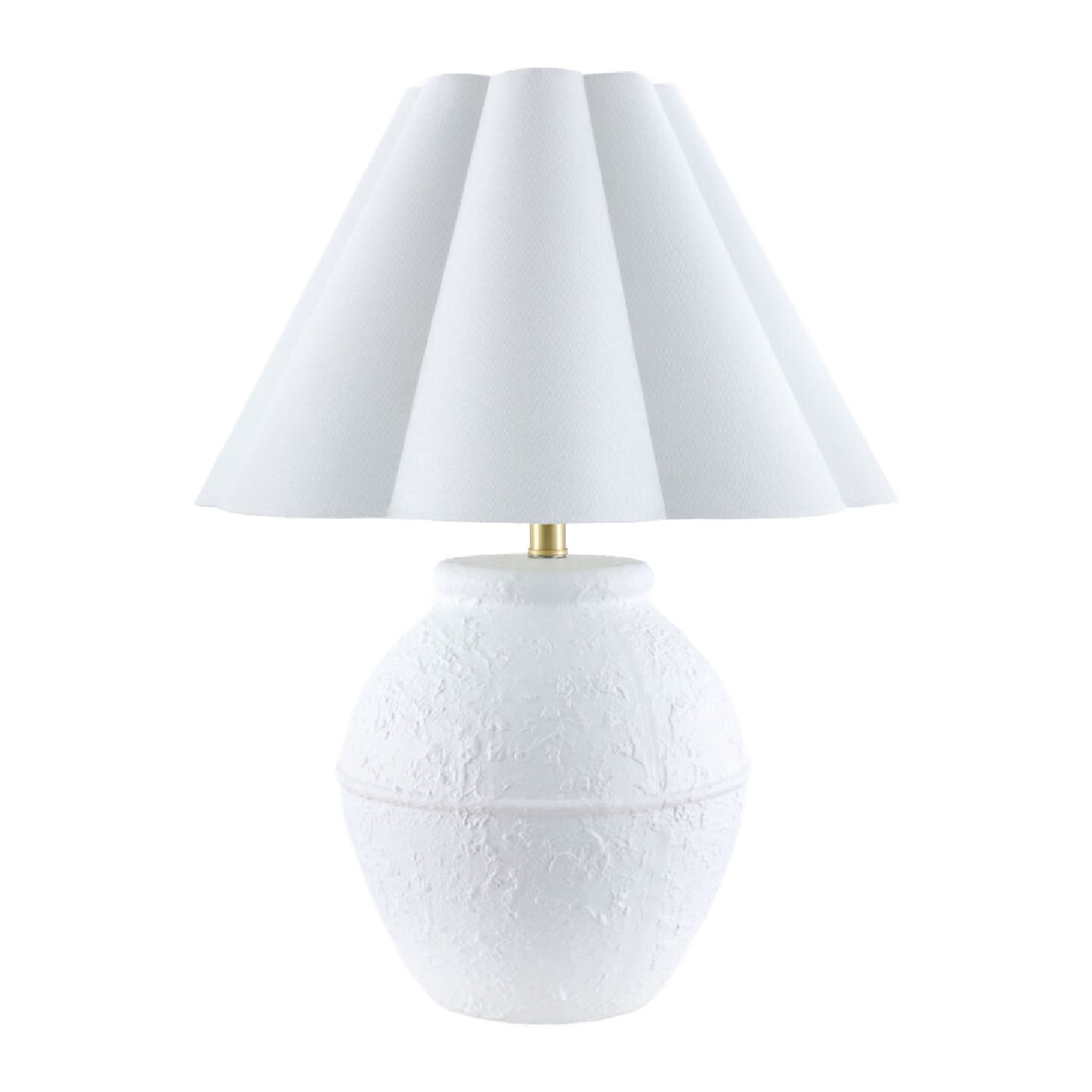   Scallop Folded Linen Table Lamp | Oroa.com
