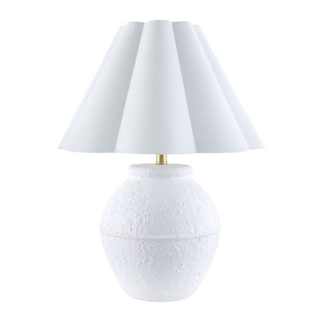 Modern European furniture - Scallop Folded Linen Table Lamp - www.oroa.com