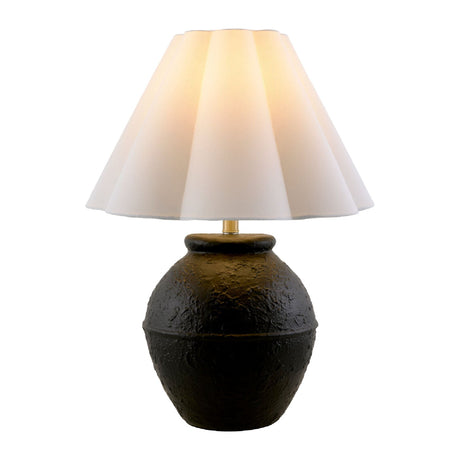 Modern European furniture - Scallop Folded Linen Table Lamp - www.oroa.com